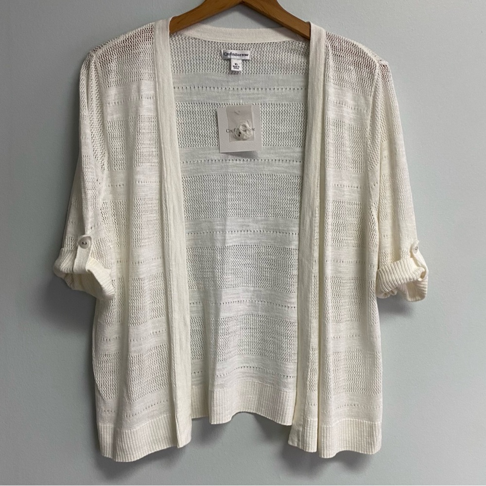 NWT CROFT & BARROW CARDIGAN - XL